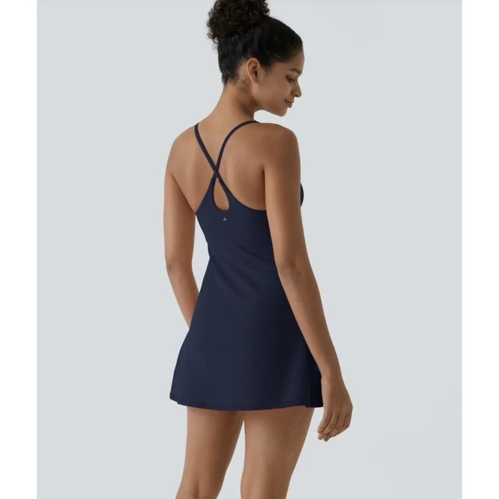 Halara SoftlyZero Plush Backless Easy Peezy Athletic Tank Dress XL Long NWT - Picture 1 of 10